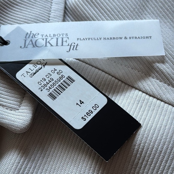 Talbots The Jackie Fit bone color jacket coat Sz 14 100% cotton New - Picture 7 of 11